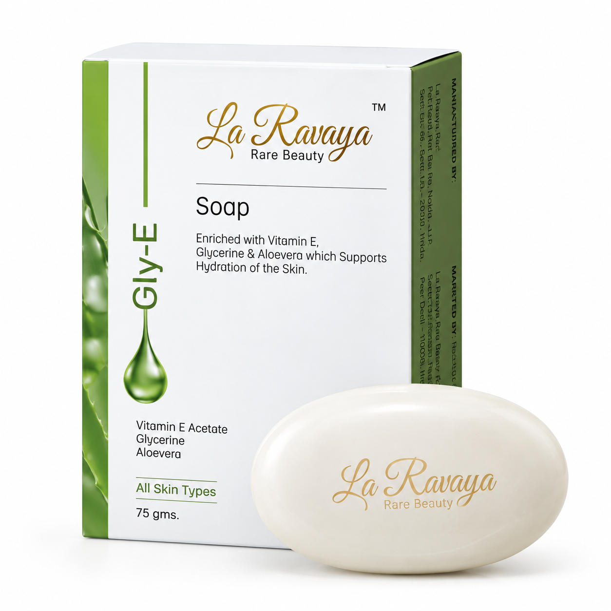 La Ravaya Glycerine & Aloevera Soap