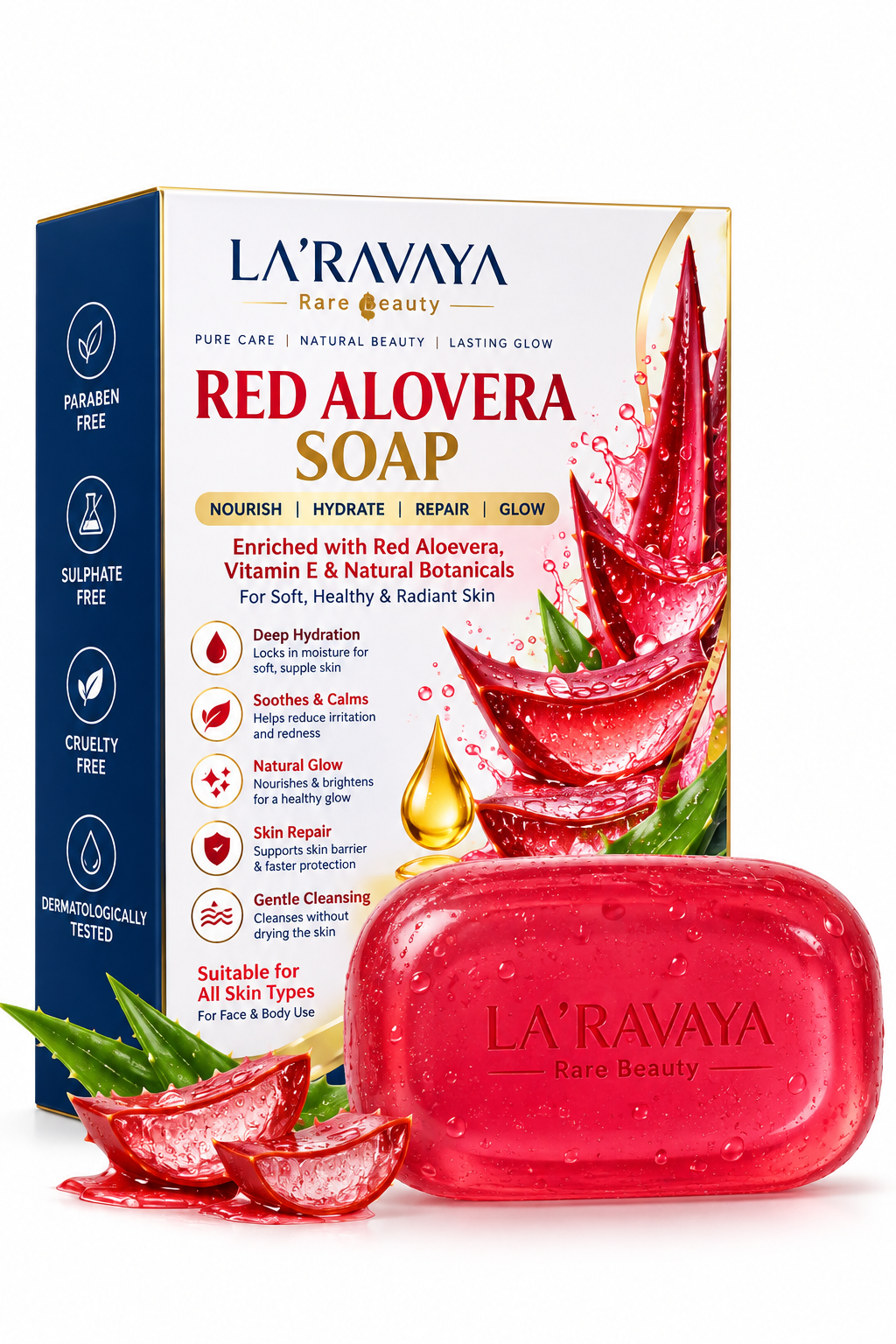 LA’RAVAYA Red Aloevera Soap