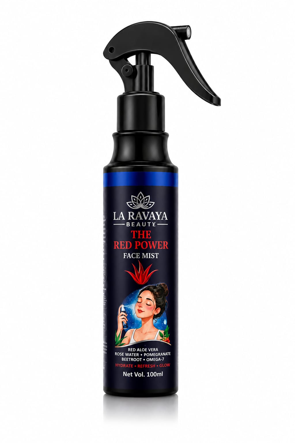 La Ravaya Red Power Face Mist | Rose Water & Aloe Vera