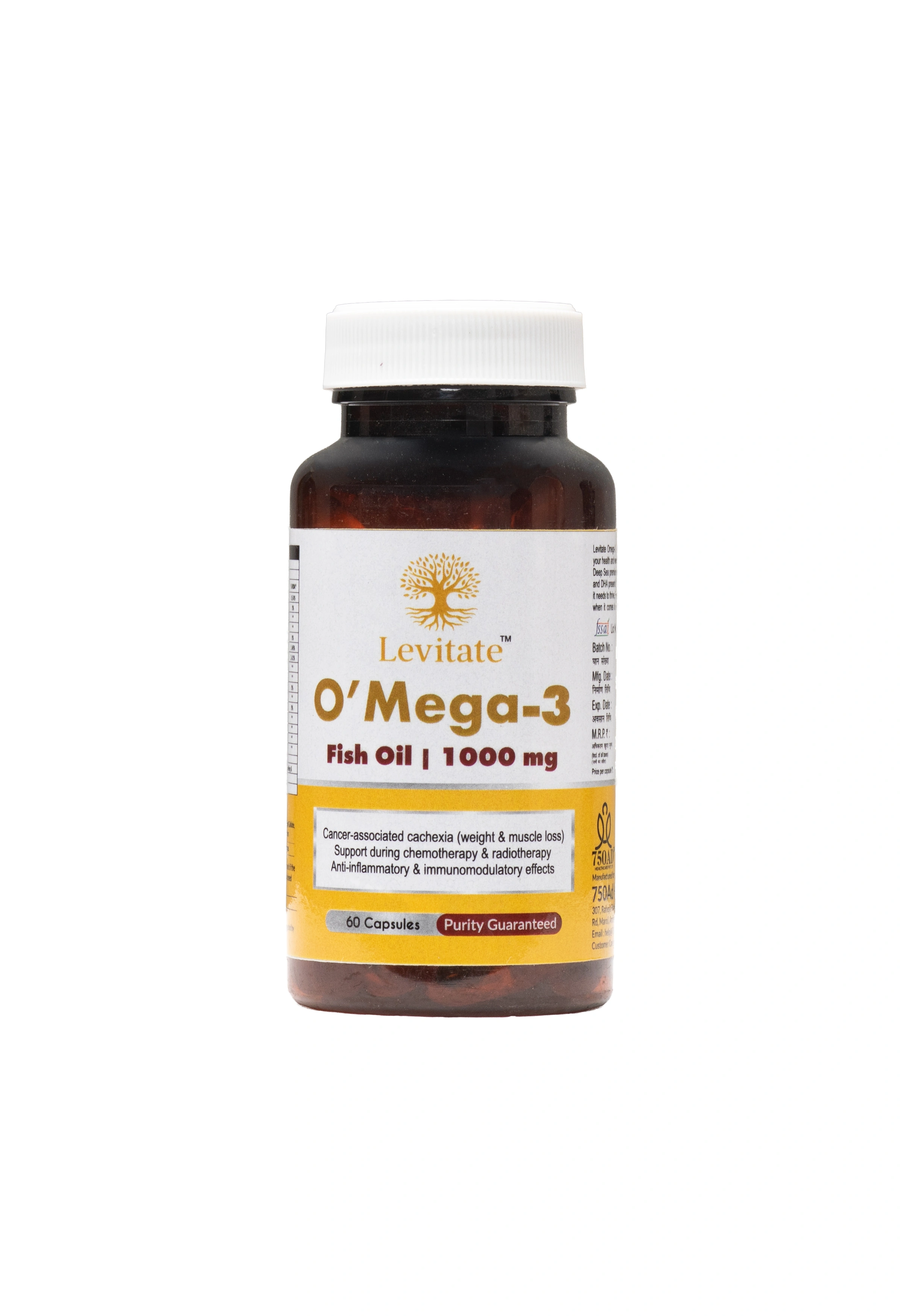 Levitate O'Mega-3 Fish Oil 1000 mg