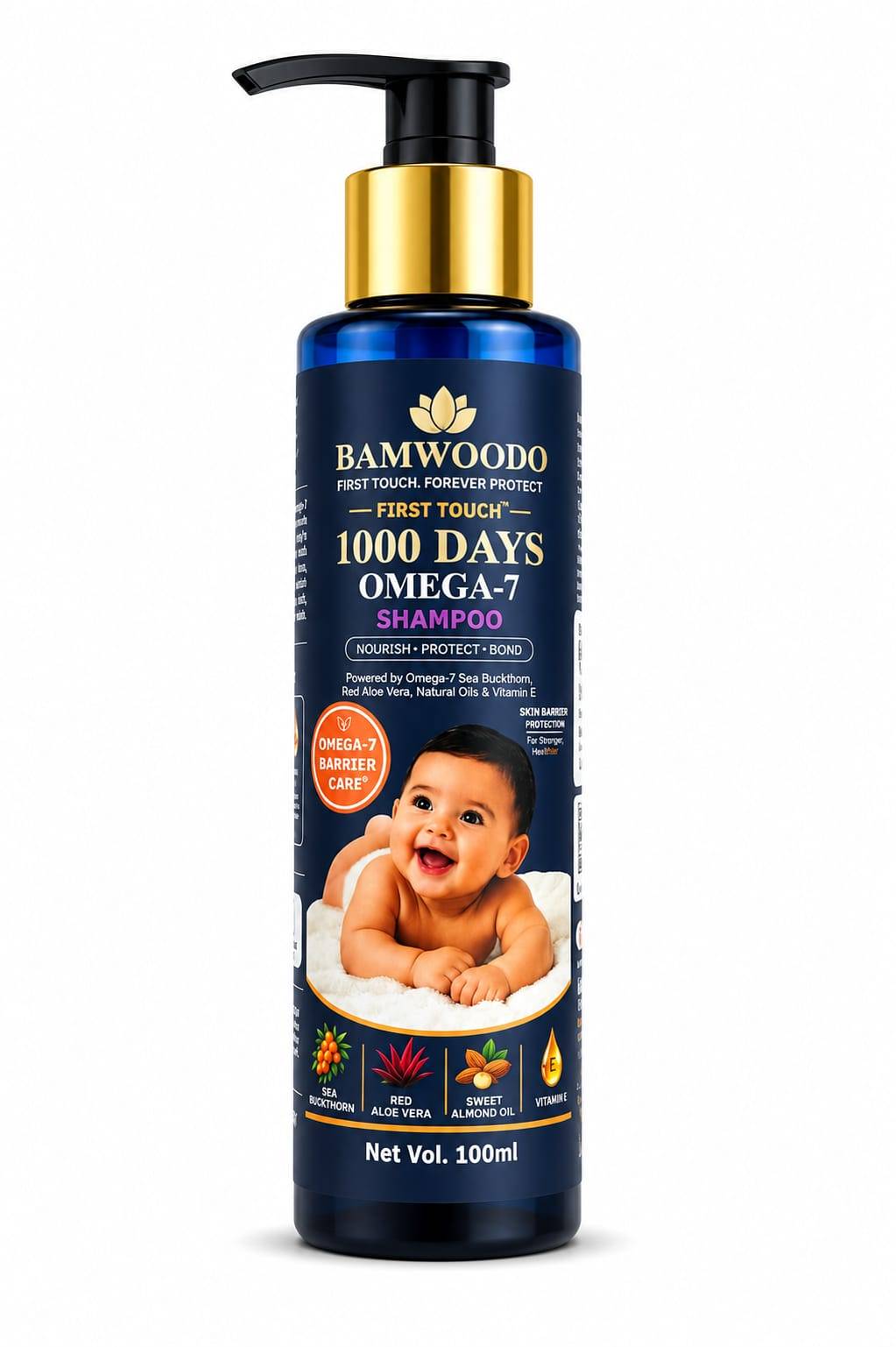 Bamwoodo Omega-7 Baby Shampoo | Tear-Free Formula