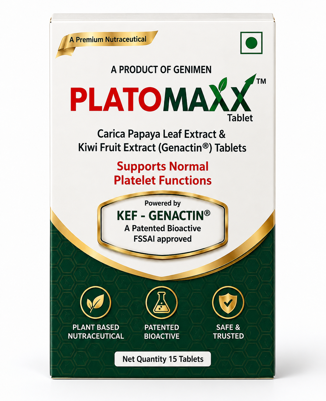 PLATOMAXX Carica Papaya Leaf Extract & Kiwi Fruit Extract (Genactin®)